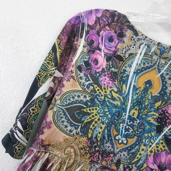 Paisley Rose Blouse Tunic Dress - Picture 6 of 8